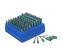 TOYZFRIENDY 100 Embouts de Polissage en Caoutchouc Vert 3 Mm Rotatifs pour Meulage de Métaux, Bijoux, Pierres et Roches - Kit Abrasif Industriel Multifonction pour Finition et