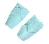 TOYZFRIENDY 100 Pièces Caissettes Cupcake Papier Lotus Résistantes Chaleur Huile Tasses à Gâteau Flexibles pour Muffins pour et Anniversaires Styles Bleu
