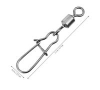 TOYZFRIENDY 100 pièces Connecteur de Émerillon Roulement Pivotant Alliage Inoxydable Accessoires pour Montage Appâts Eau Douce et Résistance à Bass et Carnassiers