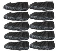 TOYZFRIENDY 100 pièces Surchaussures Jetables Non Glissantes Non-tissé Respirant Couvre-Chaussures Noirs Épais pour Protection Intérieure