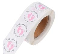 TOYZFRIENDY 1000 pièces Autocollants Étiquettes pour Shower Stickers Remerciement Décoratifs pour Sacs Enveloppes et Boîtes