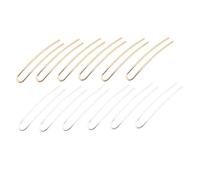 TOYZFRIENDY 12 pièces Épingles à Cheveux DIY Forme de U Accessoires Artisanaux pour Coiffure Clips à Décorer Or et Argent Fournitures pour Loisirs Créatifs et Décoration