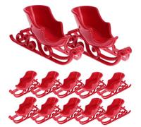 TOYZFRIENDY 12 Pièces Miniature Santa Sleigh Ornaments Xmas Desktop Decor Festive Village Noël Accessories