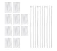 TOYZFRIENDY 15 pièces Set de Hampe Drapeau Blanche Plastique avec Ventouse pour Fenêtre de Voiture Support Portable pour Décoration Extérieure et Événements Spéciaux