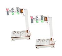 TOYZFRIENDY 2 Ensembles Kit Stem pour Garçon Fille Modèle Bois de Feu de Signalisation DIY de Simulation Éducatif Apprentissage Simple et Sécurité Routière