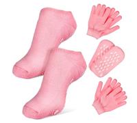 TOYZFRIENDY 2 ensembles Lot Chaussettes et Mitaines Hydratantes Spa Soins Peau Mains et Coton Respirant Confort et Réparation des Zones Sèches