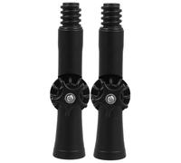 TOYZFRIENDY 2 Pièces Adaptateur Dangle Rotatif pour Manche Joint Réglable Plastique Noir avec Filetage Américain Accessoire pour Rallonge de Balai