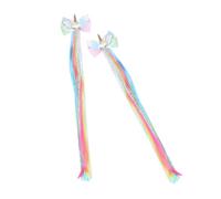 TOYZFRIENDY 2 pièces Barrette Cheveux Nœud Licorne Dégradé Coloré Clip Perruque Droit pour Garçon Fille Filles Accessoires Coiffure et Confortable pour Fêtes et Cosplay