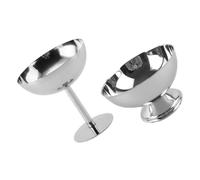 TOYZFRIENDY 2 Pièces Bol à Dessert Acier Inoxydable avec Pied Coupe à Glace et Robuste pour Salades et Cocktails Design Moderne pour et Bars