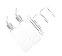 TOYZFRIENDY 2 pièces Bouteilles Eau Suspendues pour Animaux Distributeurs Fuite Plastique et Acier Inoxydable Compatibles Cochons Chinchillas avec Fixation Facile pour Cage