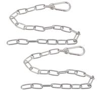 TOYZFRIENDY 2 Pièces Chaîne Extension pour Barre de Traction Triceps Accessoire Fitness Robuste pour Câble de Tirage Améliore Force Bras et Grip Compatible Équipement Salle Sport