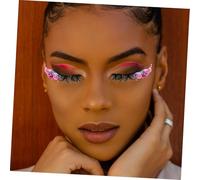 TOYZFRIENDY 2 Pièces Cils Lumineux Colorés Faux Cils Fibres Effet Naturel et Recourbé pour Maquillage Fête Cosplay Mariage