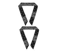 TOYZFRIENDY 2 Pièces Écharpes Tête Élastiques Unisexe pour Sport Bandeau Long Pirate Absorbant Transpiration pour Yoga Course et Fitness Accessoire de Mode Pratique et Confortable