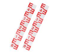 TOYZFRIENDY 2 pièces Échelle de Niveau Eau Autocollante Aluminium Réfléchissant Jauge et Facile à Lire pour Piscine Adhésive et Résistante Corrosion