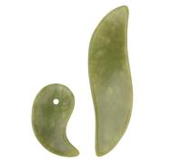 TOYZFRIENDY 2 Pièces Gua Sha Jade Scraping Board pour Visage et Corps Massage Facial Outil de Grattage Naturel pour Absorption de Soins Peau et Relaxation des Muscles