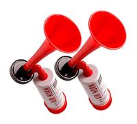 TOYZFRIENDY 2 pièces Klaxon à Air Manuel Corne de Supporter Colorée Avertisseur Sonore Portable pour Matchs de Football et Événements Sportifs Pompe à Main Sécurisée et Festive