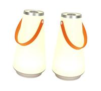TOYZFRIENDY 2 pièces Lampe de Table LED Rechargeable avec Poignée Lot de Lampes de Chevet Modernes Portables pour Bureau Chambre et Camping