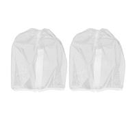TOYZFRIENDY 2 Pièces Lot de 2 Cagoules de Maquillage Lavables Blanches Fermeture Éclair, Protection Visage et Cheveux Taille, pour Enterrement de Vie de Jeune Fille et Essayages en Magasin