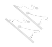 TOYZFRIENDY 2 pièces Lot de Tringles Porte-affiches PVC avec Chaîne et Crochet pour Suspension de Posters Publicitaires Cadre Déroulant Robuste