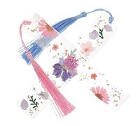 TOYZFRIENDY 2 Pièces Marque-page fleurs séchées en pour amoureux des livres Glands Bookmarks pour livres unique pour pour étudiant résine