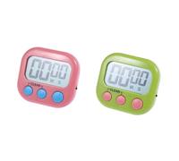 TOYZFRIENDY 2 pièces Minuteur de Cuisine Numérique Multifonction Compte à Rebours Cartoon avec Support Aimanté Timer Chef Pratique pour Cuisson et Jeux Couleurs Aléatoires Couleur Aléatoire