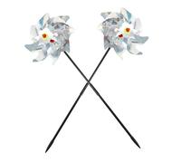TOYZFRIENDY 2 pièces Moulin à Vent Paillettes Extérieur Réfléchissant Anti-Oiseaux Jardin Décoration et Épouvantail Écologique