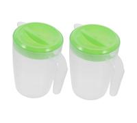 TOYZFRIENDY 2 Pièces Pichet Plastique avec Couvercle Lot de Récipient Étanche pour Eau Froide Jus et pour Restaurants et Bars