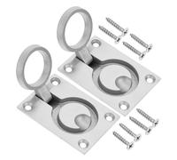 TOYZFRIENDY 2 pièces Poignée de Trappe Encastrée Acier Inoxydable Loquet pour Bateau Serrure à Ressort Résistante à Lhumidité Poignée de Casier et Trappe Robuste