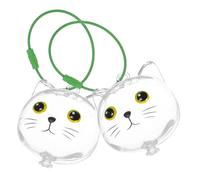 TOYZFRIENDY 2 pièces Porte-clés Collecteur Transparent pour Poils de Chat Capsule Commémorative pour Souvenir de Moustaches Accessoire Mémorial Animal de Compagnie