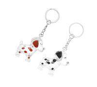 TOYZFRIENDY 2 Pièces Porte-clés Collection Poils de Chien Transparent Souvenir Commémoratif Porte-Bijoux Portable pour Mémorial Animal Accessoire Pratique et Visible