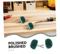 TOYZFRIENDY 2 Pièces Roue de Polissage Champignon Vert Lot de Meules Abrasives pour Perceuse Accessoire pour Meulage Polissage et Décapage de Métal Bois Céramique et Verre