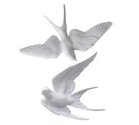 TOYZFRIENDY 2 pièces Set de Sculptures Murales Hirondelles Résine Décor Maison Salon Entrée Moderne Ornement Oiseau Réaliste Facile à Entretenir