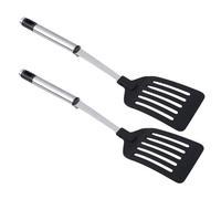 TOYZFRIENDY 2 pièces Set de Spatules Acier Inoxydable pour Cuisson Résistantes Aux Taches Adaptées Aux Poêles Antiadhésives Ustensiles de Cuisine Pratiques Suspension pour Manipulation