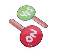 TOYZFRIENDY 2 Pièces Tableau de Vote Portable Double Face Pagaies de Jugement PVC et Accessoire Scolaire pour Classe Interaction Enseignant
