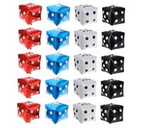 TOYZFRIENDY 20 pièces Ballons Aluminium Forme Dés Couleur Rouge Bleu Blanc Noir Décoration Fête Créative Garçon Fille Jeux Accessoires