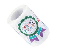 TOYZFRIENDY 200 Pièces Autocollants Badges Joyeux Anniversaire pour Décoration Fête Autocollants DIY pour Sacs Cadeaux Enveloppes et Carnets Stickers Scrapbooking Colorés et Adhésifs