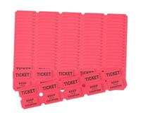 TOYZFRIENDY 200 pièces Billets Numérotés Rouges pour Carnaval et Fêtes Tickets Papier pour Entrée Récompenses et Animations