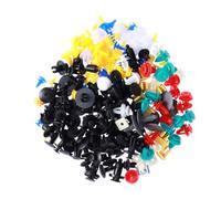 TOYZFRIENDY 200 pièces Clips de Fixation pour Voiture Nylon Noir Résistant Rivets Push-in pour Garnitures Panneaux de Portes Pare-chocs et Retentions Assorties pour Réparation et Entretien