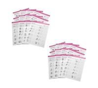 TOYZFRIENDY 24 feuilles Pratique Nail Art pour Débutants Cartes Blanches de Manucure avec Divers Modèles Outil Entraînement pour Techniques de Peinture et Gravure des Ongles Kit