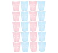 TOYZFRIENDY 24 pièces Boîtes Popcorn Papier pour Fête de Révélation de Contenants Snacks Sécurisés Bleu et Rose Petites Boîtes Popcorn pour Bonbons et Friandises