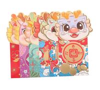TOYZFRIENDY 24 Pièces Enveloppes Rouges Nouvel An Chinois Dragon Motifs Assortis Décorations Année Du Dragon Poche Cadeau Printemps