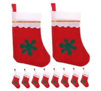 TOYZFRIENDY 24pièces Chaussettes De Noël Suspendues pour Décoration Sapin Pochette à Bonbons Suspendre Décoration Noël Étoffée Et Sûre pour Garçon Fille Et Maison