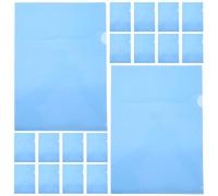 TOYZFRIENDY 25 Pièces Lot de 25 Pochettes de Rangement A4 Imperméables pour Partitions, Dossier Plastique Transparent Bleu à Ouverture Latérale, Pochette de Bureau Polyvalente pour
