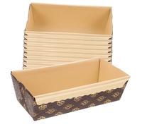 TOYZFRIENDY 25 pièces Lot de Moules Papier Rectangulaires pour Cake Résistants Chaleur Caissettes Pâtisserie Empilables pour Gâteaux Toasts Accessoires Pâtisserie Jetables pour Boulangerie et