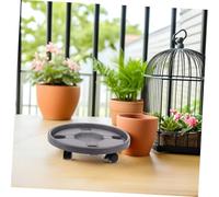 TOYZFRIENDY 2pièces Soucoupe à roulettes pour Jardinière Plateau Ronde Plastique avec Freins Chariot Mobile pour Pots De Fleurs Balcon Bureau Jardin
