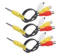 TOYZFRIENDY 3 pièces Câble adaptateur audio vidéo avec tête rallongée Cordon audio vidéo vers connecteur femelle stable pour récepteur satellite et télévision lot