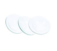 TOYZFRIENDY 3 pièces Coupelles Verre Rondes pour Diffuseur Cire Plateau Chauffant Huile Essentielle Résistant Chaleur et Étanche Accessoire de Remplacement pour Réchauffeur