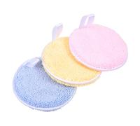 TOYZFRIENDY 3 pièces Disques Démaquillants Ronds Lavables Lot de Éponges Cosmétique pour Maquillage Accessoires Beauté Jaune Rose Bleu