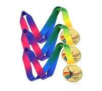 TOYZFRIENDY 3 Pièces Médailles de Basket Ball Doré avec Ruban Médailles de Récompense pour Compétitions Garçon Fille Participation et Premier Prix