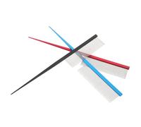 TOYZFRIENDY 3 Pièces Peigne Toilettage Inox pour Chiens Chats Dents Fines Rangées pour Démêlage Queue Pointue Précision Coiffure Outil Professionnel pour Poils Longs Courts Bouclés